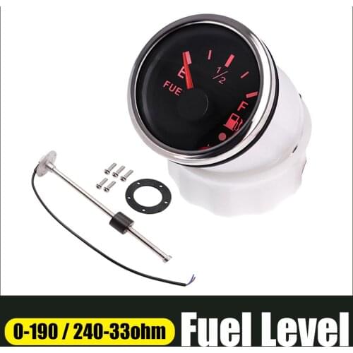 New Fuel Level Meter With Sensors 200 250 300 350 450 mm Stainless Steel Water Level Gauge Fit 0~190 ohm / 240~33 ohm Gauges
