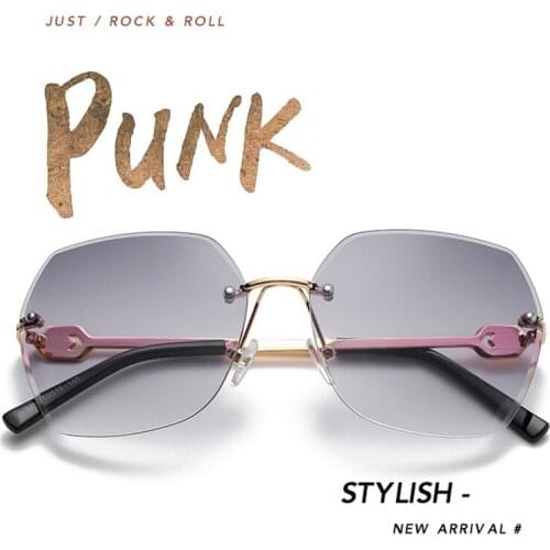 WackSaria Men Sunglasses Big Golden Frame Eyewear Women Squard Single Transparent Metal Ins Diving Glasses