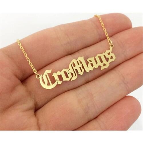 Custom Name Pendant Necklaces Personalized Roman Numerals Choker Arabic Letter Any Language Name Necklace Women Christmas Gift