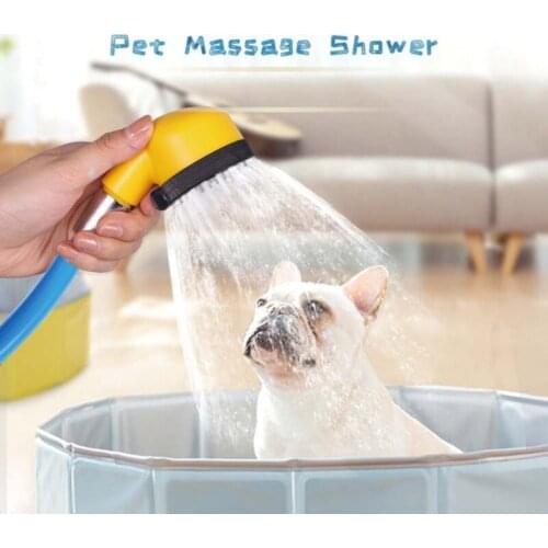 Dog Shower Comb Sprayer Head Pet Comb Shower Sprayer Water Sprinkler Silicone Comfortable Massager Bath Brush For Dogs Cats