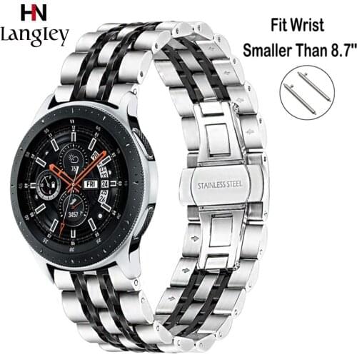 Stainless Steel Band For Samsung Galaxy Watch 42 46mm Straps 20 22mm Gear S2/S3 Frontier Huawei 2 Sport Bands Butterfly Buckle