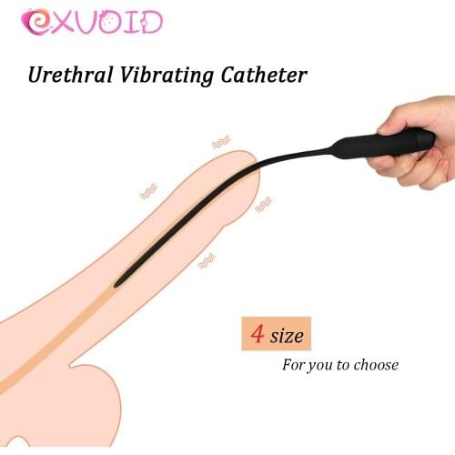 EXVOID Silicone Adult Products Sex Toys For Men Male Penis Insert Device Vibrator Dilatator Sounds Penis Plug Urethral Catheter