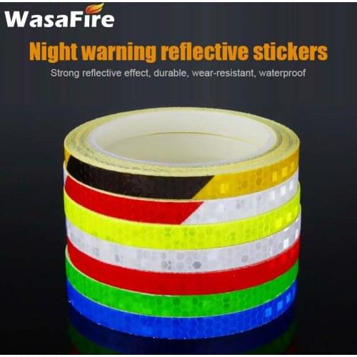 Bicycle Reflective Tape MTB Bike Reflective Stickers Safety Cycling Warning Fluorescent Adhesive Tape Bicycle Accessories