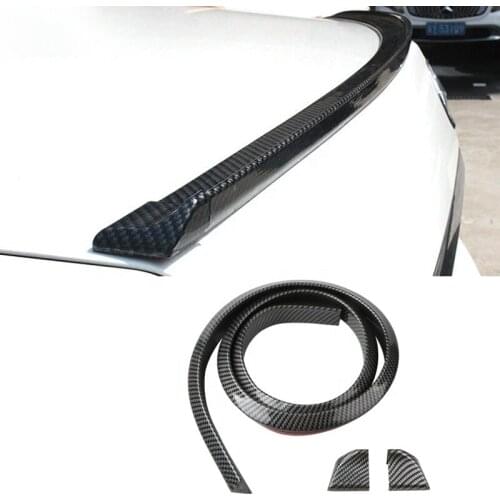 Universal 1.5M car spoiler, 5D carbon rubber rear spoiler, PU carbon welding DIY reset spoiler, suitable for all kinds of cars