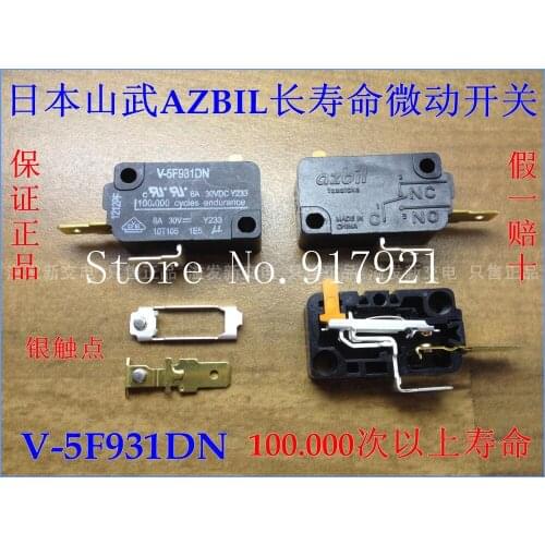 [ZOB] The original Japanese Shanwu V-5F931DN imported long-life silver contact micro switch / route limit switch --50pcs/lot