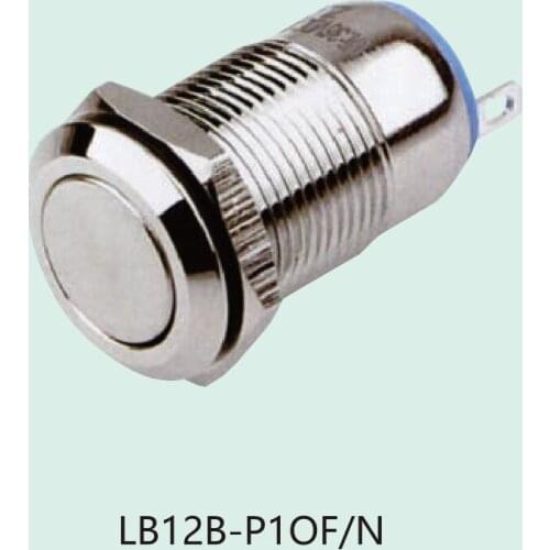 1lot 12mm Waterproof Latching Maintained Flat Round Metal Push Button Car Start Horn Speaker Bell Automatic Lock