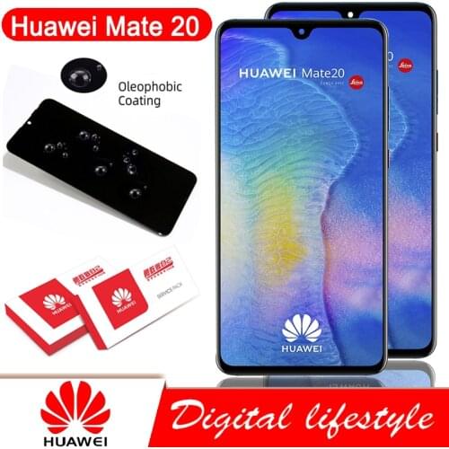 100% Original 6.53'' Display with frame for Huawei Mate 20 HMA-l29 HMA-l09 LCD Touch Screen Digitizer Assembly Repair parts