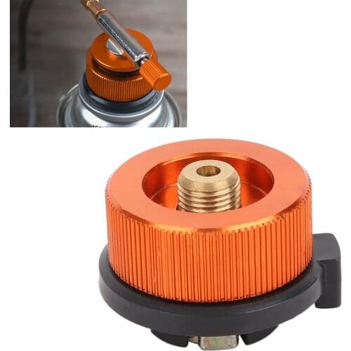 Outdoor Camping Hiking Stove Burner Adaptor Split Type Furnace Converter Connector Auto-off Gas Cartridge Tank cylinder Adapter
