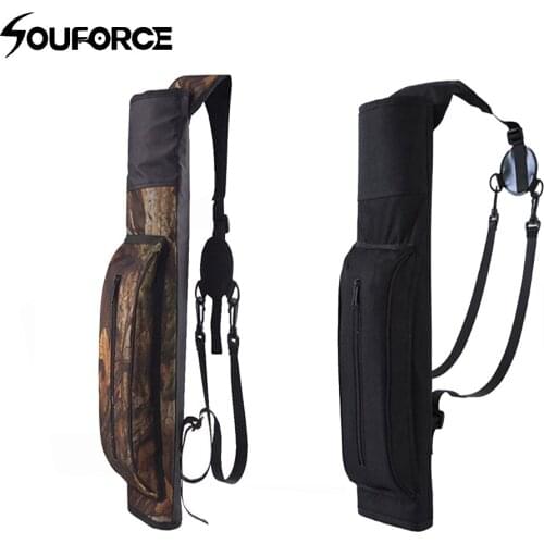 Bow Quiver Large Capacity Outdoor Hunting Back Arrow Quiver Archery Bow Arrow Holder Belt Bag Arrows Single/Shoulder Arrow Bag