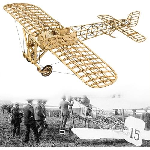 DWH VX14 1:23 Scale 380mm Wingspan Airplane Static Wooden DIY Building Model Bleriot XI Aeroplane 3D Puzzles Aircraft