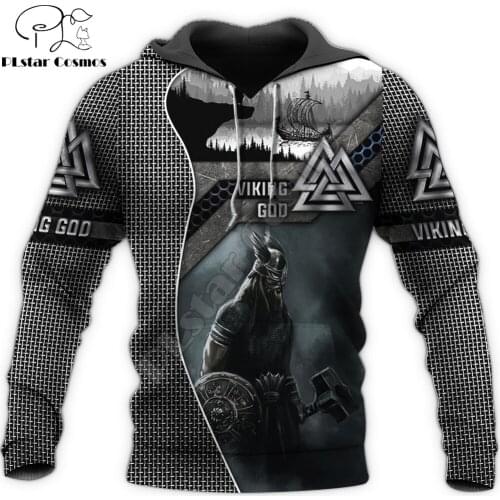 Beautiful Viking God Odin Tattoo 3D All Over Printed Mens Hoodie Fashion Unisex Casual Streetwear Jacket Tracksuits DK083