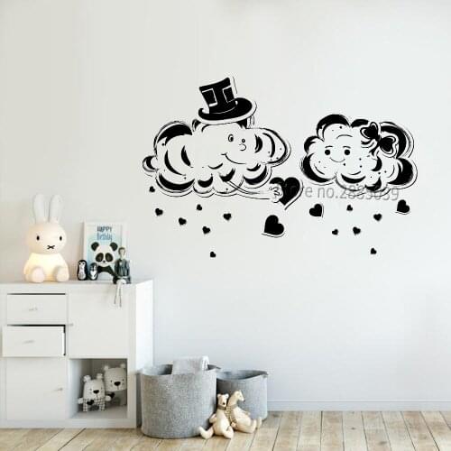Creative Design Cute Cloud Vinyl Wall Decal Sticker Love Clouds Baby Nursery Wall Decoration Murals Removable DIY Stickers LC812