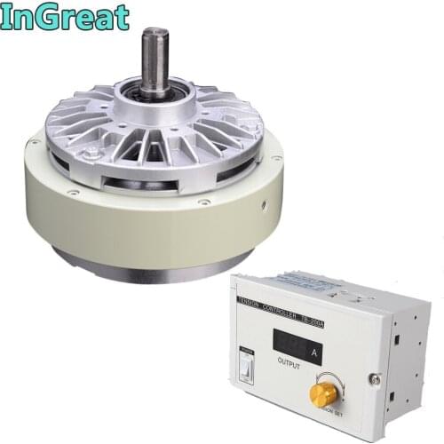 Magnetic Powder Brake & 3A Manual Tension Controller 100Nm 10kg DC24V One Single shaft For Bagging printing dyeing machine