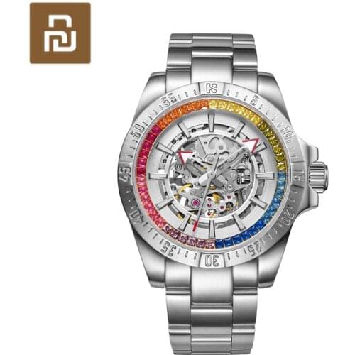 TwentySeventeen Big Dipper series mechanical watch Japanese imported movement with embedded rainbow circle hollow design