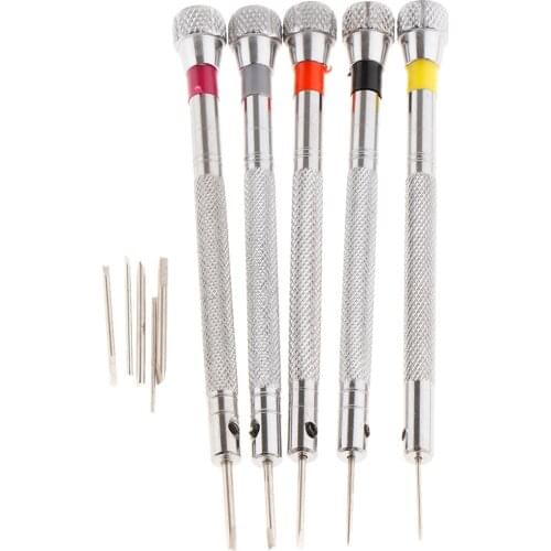Watch Parts Mini 5 Pieces Screwdriver Tool Kit Repair Band Link Pin Remover