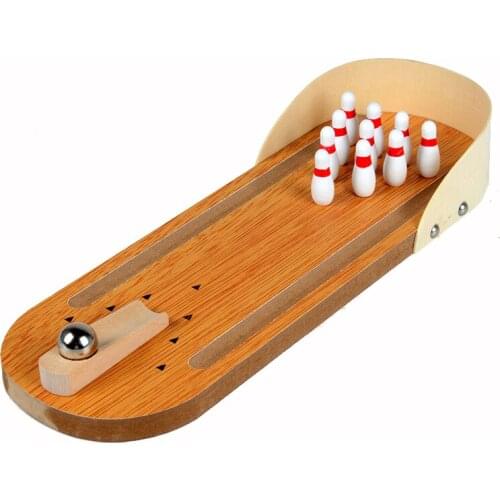 Mini hand finger Bowling game toys parent-child interaction reduce pressure toys Children adults Entertainment wooden toys