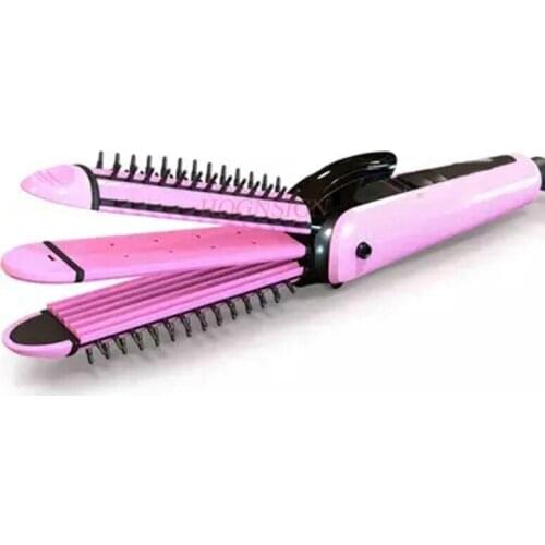 Multi-function ceramic electric hair curlers corn must be hot straight plywood hot hair hairdressing three-in-one volume dual-us