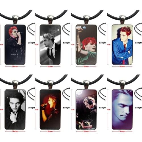 My Chemical Romance Gerard Way For Women Gift Brand Steel Color Jewelry Fashion Statement Necklace Glass Necklaces Pendants