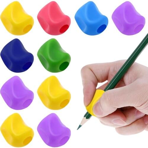 NUOBESTY 10pcs Universal Ergonomic Writing Aid Writing Corrector Grip for Kids Handwriting