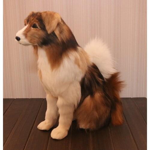 Creative new simulation shepherd dog toy polyethylene&furs big sitting dog model gift about 46x43cm 2919