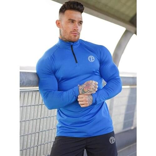 Autumn Long Sleeve Tight Soprt T Shirts Male Lapel Camouflage POLO Hight Stretch Quick-Drying Skinny Sportswear Pullover Tops