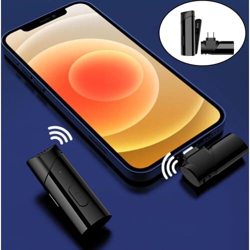 Portable USB Type-C Wireless Lavalier Microphone Clip on Lapel Mic for Interview Live recording Vlogging Broadcast