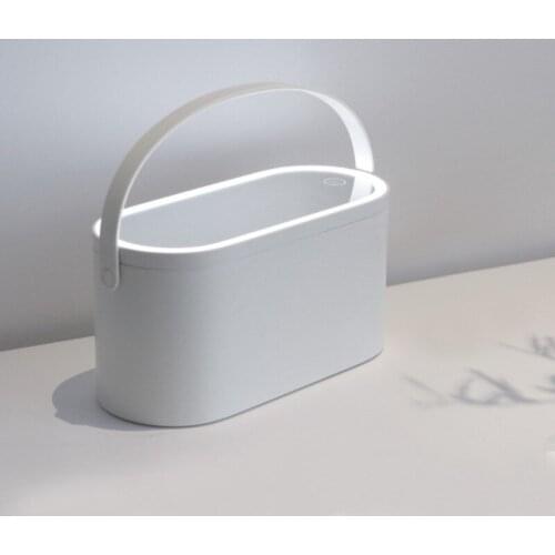 Travel Makeup Case Portable Cosmetic Organizer Storage Box With LED Lighted Mirror Cover