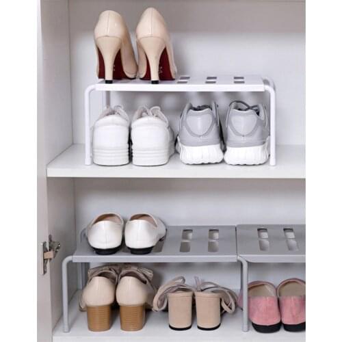 Adjustable Kitchen Storage Rack Cupboard Storage Shelf Single Layer Kitchen Organizer Wardrobe Shoe Organizers Saving Space
