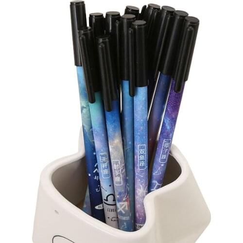 3 pcs/lot Twelve Constellations Erasable Pen 0.38mm Erasable Gel Pen Blue Ink Pen Promotional Stationery School & Office Supply