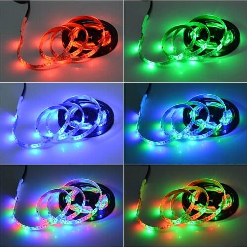 LED Strips Light Flexible Ribbon Waterproof RGB 2835 DC 12V Cristmas Decoration Smart Luces Lamps Set for Room Kitchen TV Garden
