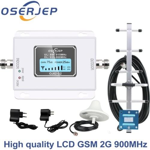 Led Screen Display GSM 900Mhz Umts 2G/3Gcelular MOBILE PHONE Signal Repeater 900MHz Amplifier + Yagi /Panel Antenna