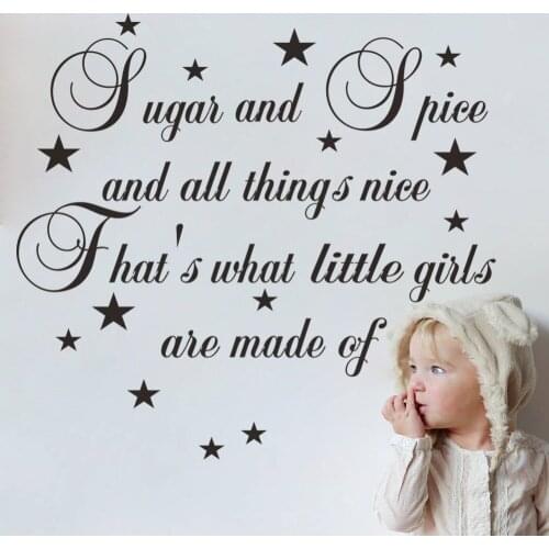Sugar Spice star vinyl wall stickers for kids rooms boys girls home decor child sticker wall art decals home decoration 8351