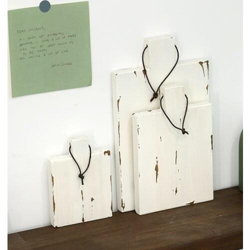 Vintage White Wooden Chopping Board for Steak Pizza Plates Dishes for Home Baking Bread Cake Cupcaks Food Display Tray