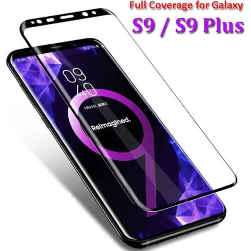 Safety Glass Curved Edge For Samsung S9 Case Protective Full Cover To Edge Film on Sansung Note 9 S9 S9 Plus Note 9 Protection