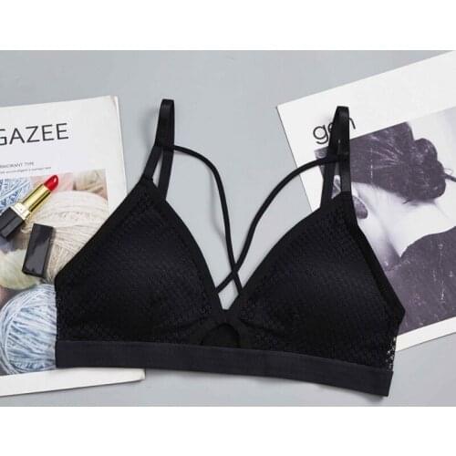 Women Summer Hollow Tube Tops Sexy Lace Bottoming Bra Beauty Back Lace Bra Underwear