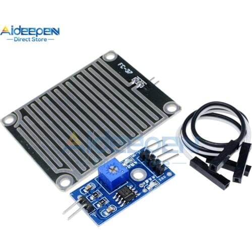 1Set 3.3V-5V Rain Raindrops Detection Sensor Module Rain Weather Humidity Monitoring Module For Arduino