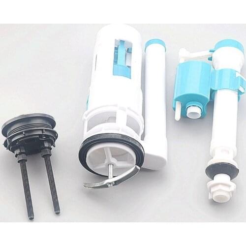 1set Dual Flush Fill Toilet Water Tank Connected Cistern Inlet Drain Valve Bathroom Facilities Repair Accessories