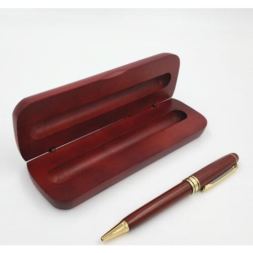 1 PC Wood Gift Ball Pen Set Mahogany Business Present Pen with Box Wholesale Send Teachers Send Students