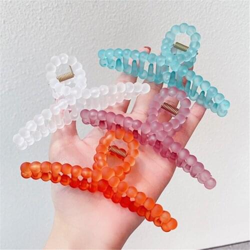 11cm Matte Hair Claws Ladies Hair Crab Hairpins Hairgrip Woman Barrettes Clips Headwear Ponytail Holder Hair Styling Accessories