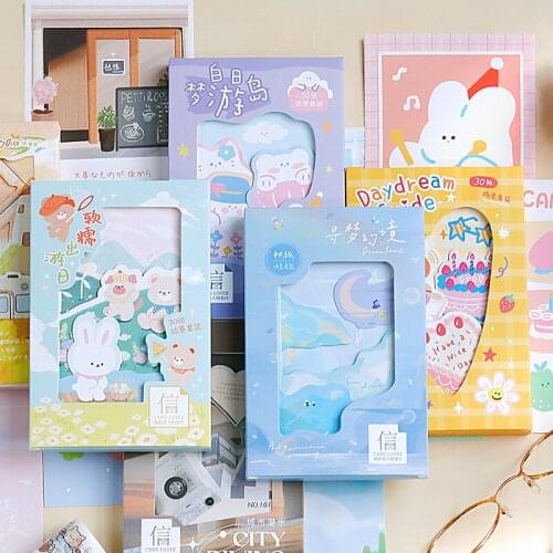 30 Pcs/Set Island Dreamland Postcard INS Scenery Series Greeting Cards Wish Card DIY Journal Decoration