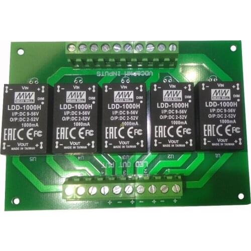5 Channel LDD Led Driver Board With 5PCS MEAN WELL LDD-500H LDD-700H LDD-1000H Power For Aquarium Fish Tank Led Emitter Lamp