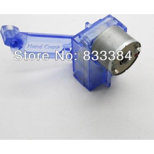 5pcs BLUE DC 3V Hand Crank power generator Dynamo Green energy Assembled for fun