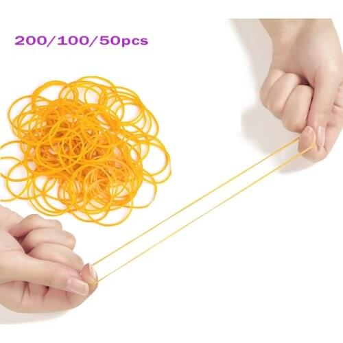 60mm Yellow Rubber Band High Quality Office Rubber Ring Rubber Bands Strong Elastic Stationery School Office Supplies
