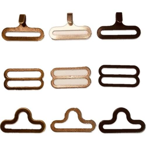100 sets Bow Tie Hardware Necktie Hook Bow Tie or Cravat Clips Fastener to Make Adjustable Strap on Bow Tie dip 19mm copper gold