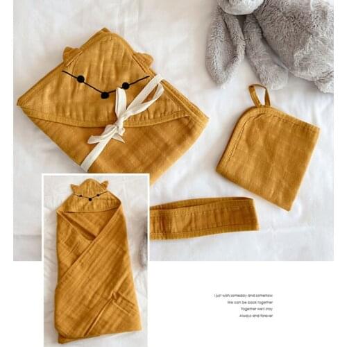 Ultra Soft Super Absorbent Cartoon Hooded Bath Towel Pure Cotton Bathrobe Cloth Robe Unisex for Baby Boys Girls