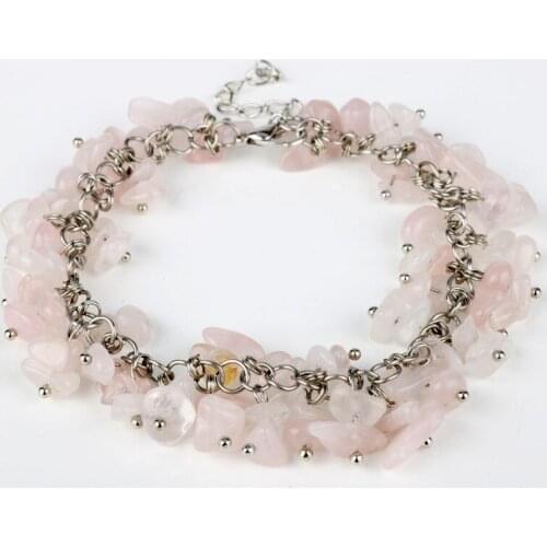 Natural tumbled stones Bracelet mineral crystals quartz gemstones good luck spiritual healing reiki decoracion hogar moderno