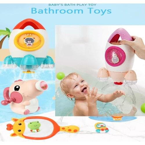 Children Pool Play Garden Toys Shower Bath Rotating Water Spray Tool Animal Fountain Sprinkler Kit For Kids Shower Game Gifts