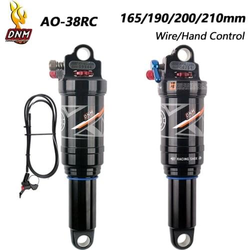 DNM AO-38RC MTB Air Rear Shock Wire/Hand Control Downhell Rear Shocks with Lockout Mountain Bicycle Parts 165/190/200/210mm