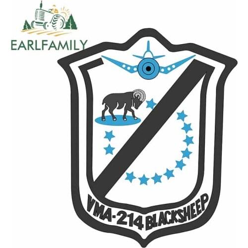 EARLFAMILY 13cm x 10.3cm for VMF-214 Emblem Car Stickers RV Cartoon Refrigerator Decal Waterproof Anime Waterproof Decoration