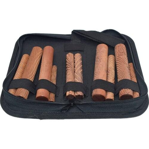 Caving scraping tools Wood Texture Roll Pressed Printing Texture Tools Polymer Clay roller Ceramic Pottery Tool Rolling Pin